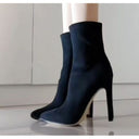 2025 Autumn and Winter New Arrivals Black Over-The-Knee Boots for Petite Riders Thickened Elastic Long Boots Maillard