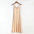 Summer New Style Mesh Blouse Long Dress Two-Piece Set Strap Beautiful Back Striped Modal Slim Look Beach Dress