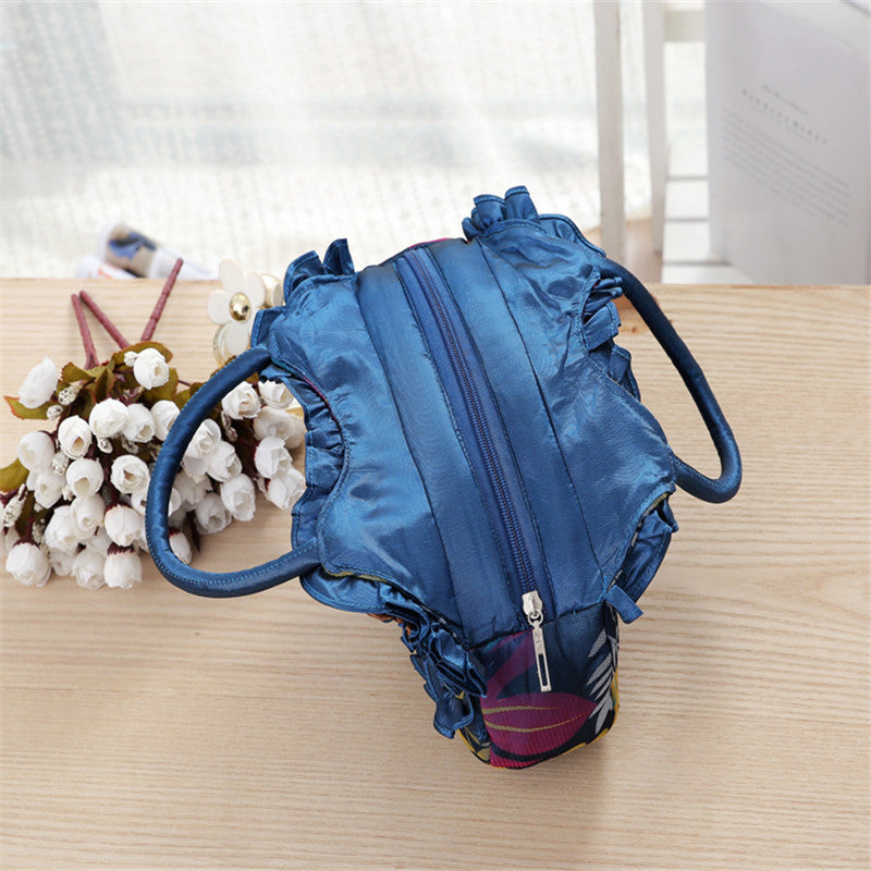 New Style Mother Key Middle Bag Korean Style Women's Handbag Mummy Bag Solid Color Lace Girl's Zipper Handbag