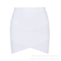 European and American Style Sexy Cross-Over Ultra-Short Skirt, High-Waisted Slit Bandage Bodycon Skirt, Nightclub Mini Skirt, Women's Clothing for Night Clubbing and Parties