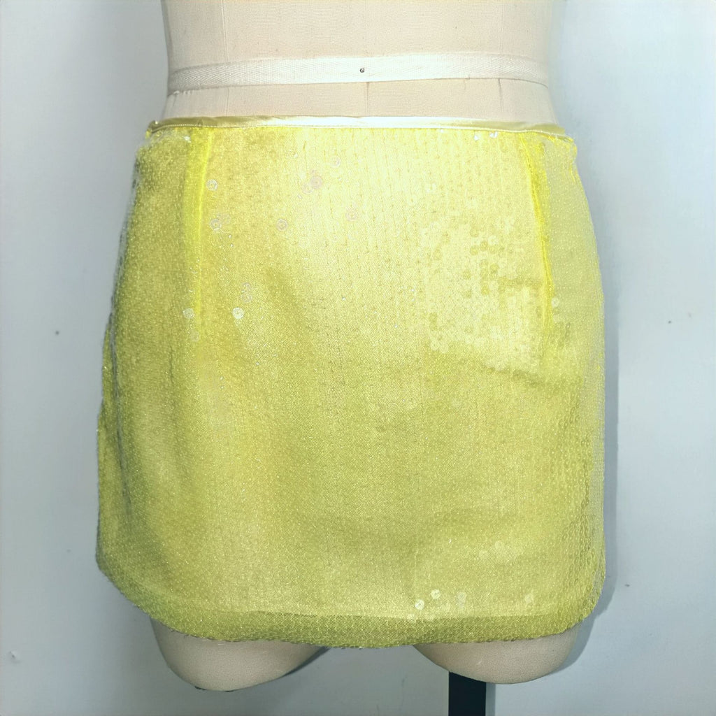 American Street Pure Color Sequin Party Miniskirt Sexy Girl Stylish Retro Fashion Sexy Skirt 2025 Spring and Summer