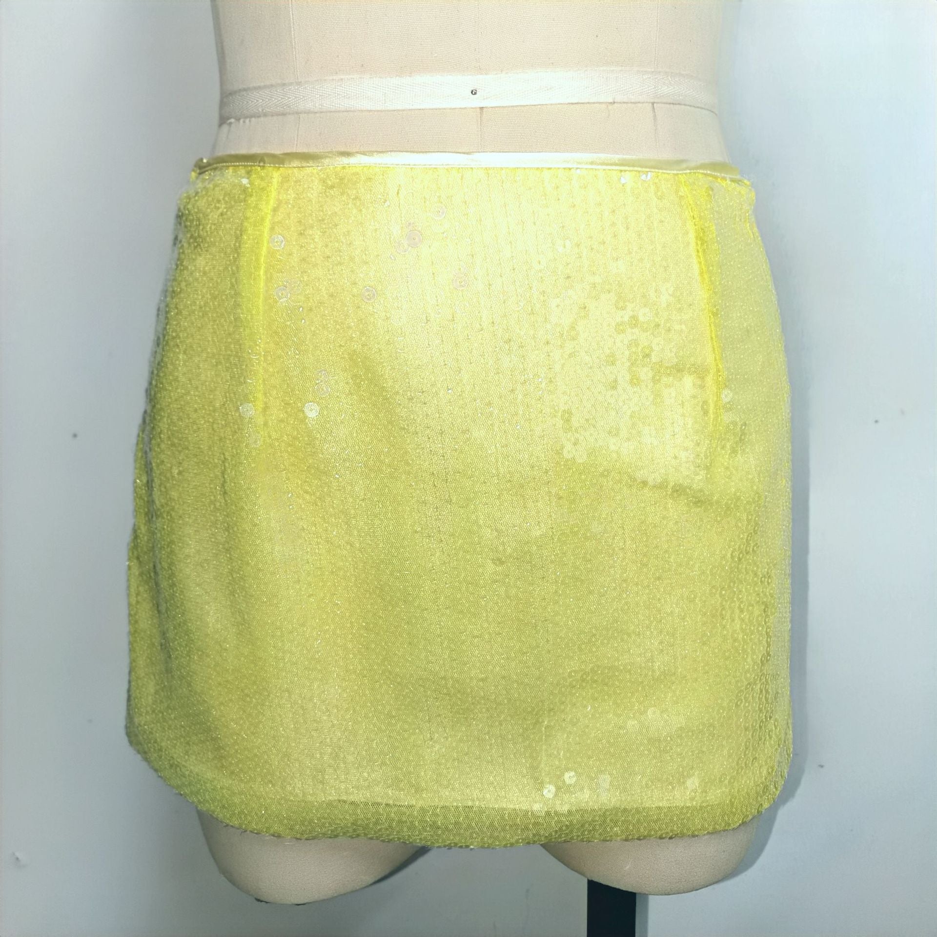 American Street Pure Color Sequin Party Miniskirt Sexy Girl Stylish Retro Fashion Sexy Skirt 2025 Spring and Summer