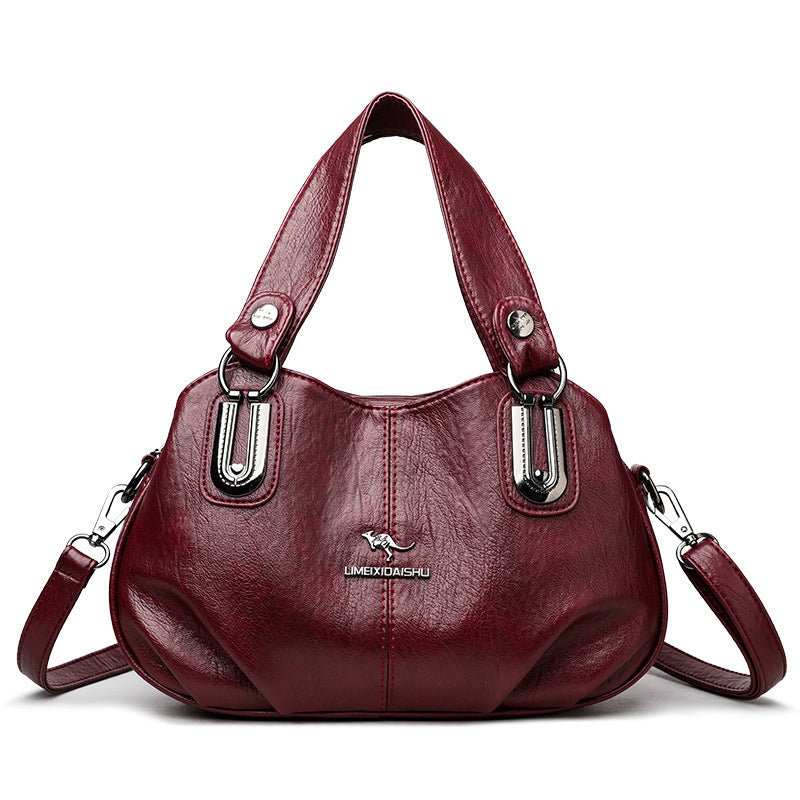 Handbag Women's Summer New Women's Shoulder Crossbody Bag Fashionable All-match Middle-aged and Elderly Mother's Hand Bag Small Satchel