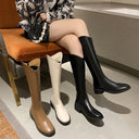 Long Boots for Women, Large Sizes 41 to 43, Knee-High Riding Boots, New Thick-Leg Wide-Calf Brown Boots for Wide Legs