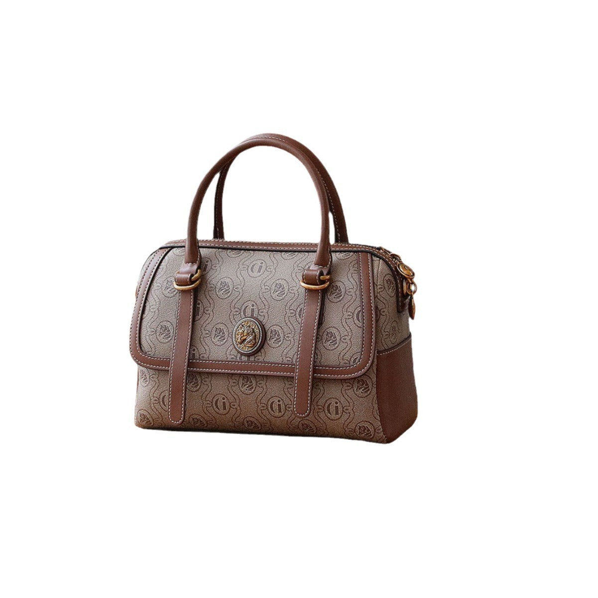 New Large Capacity Pillow Bag Fashion Unicorn Shoulder Commuter All-match Handbag Retro PVC Stitching Crossbody Bag