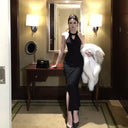2025 Sexy Party Dress Cross-border New Light Luxury Women's Clothing Back Streamed Long Slim-fit dress