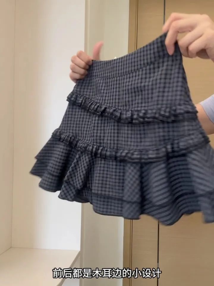 Hot Girl Style Retro Plaid Skirt for Women 2025 Summer New Korean Style High-Waisted Slimming Cake Skirt A-Line Short Skirt
