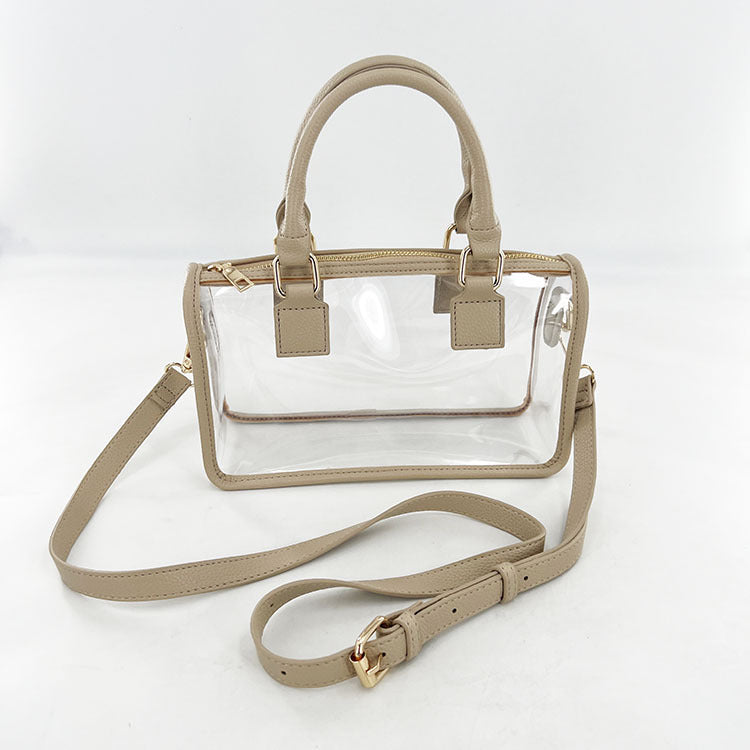 European and American Concert Jelly Transparent Bag Handbag Boston Pillow Bag Crossbody Bag Cross-Border Amazon Best-Selling Bag