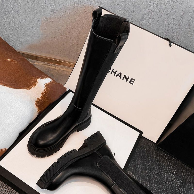 New Style Chimney Boots, Women's 2025 Autumn and Winter Single Boots, High Knight Boots, Thick Soles, Over-The-Knee Boots