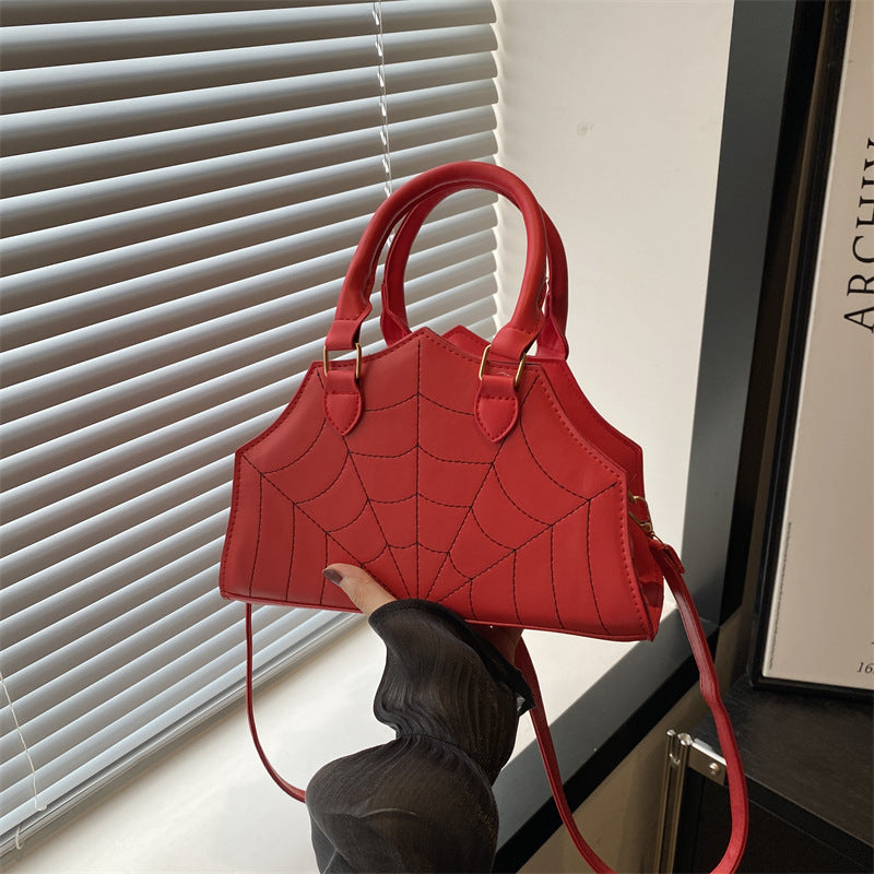2025 New Fashion Spider Web Handbag Funny Stylish Ins Shoulder Bag Simple Embroidery Stylish Crossbody Bag