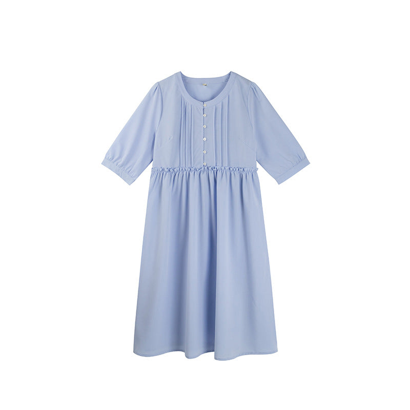 Two days 2025 spring new plus size women's tassel hollow blouse/solid color waist dress 8782AB