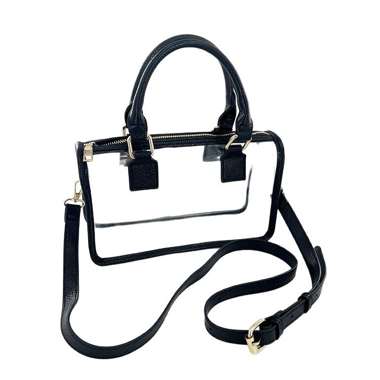 European and American Concert Jelly Transparent Bag Handbag Boston Pillow Bag Crossbody Bag Cross-Border Amazon Best-Selling Bag