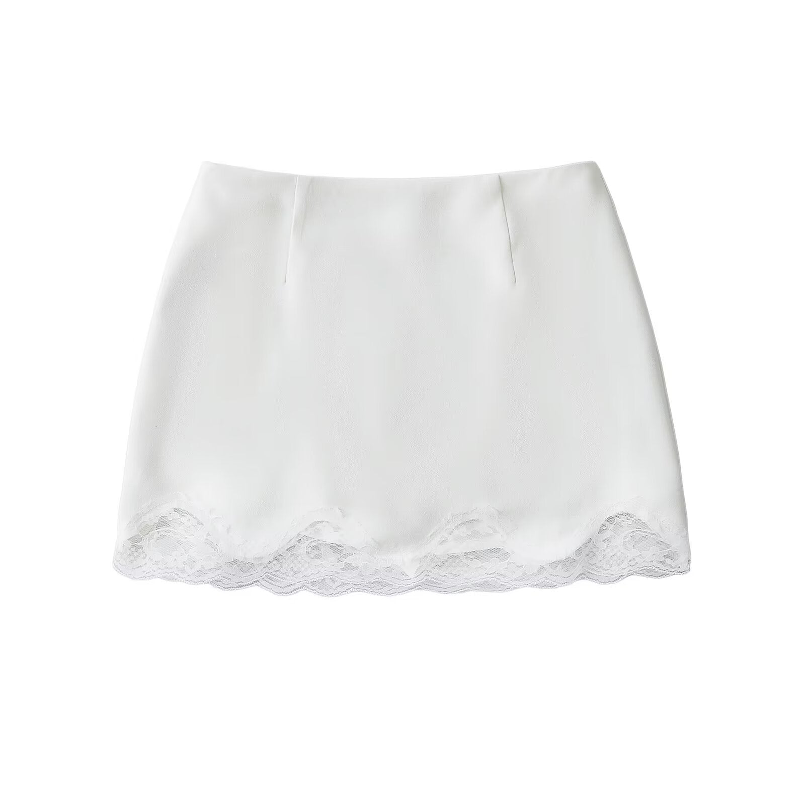 Pure Spice Girl Lace Tight Hip Skirt Summer New Side Zipper Anti-running Mini Skirt
