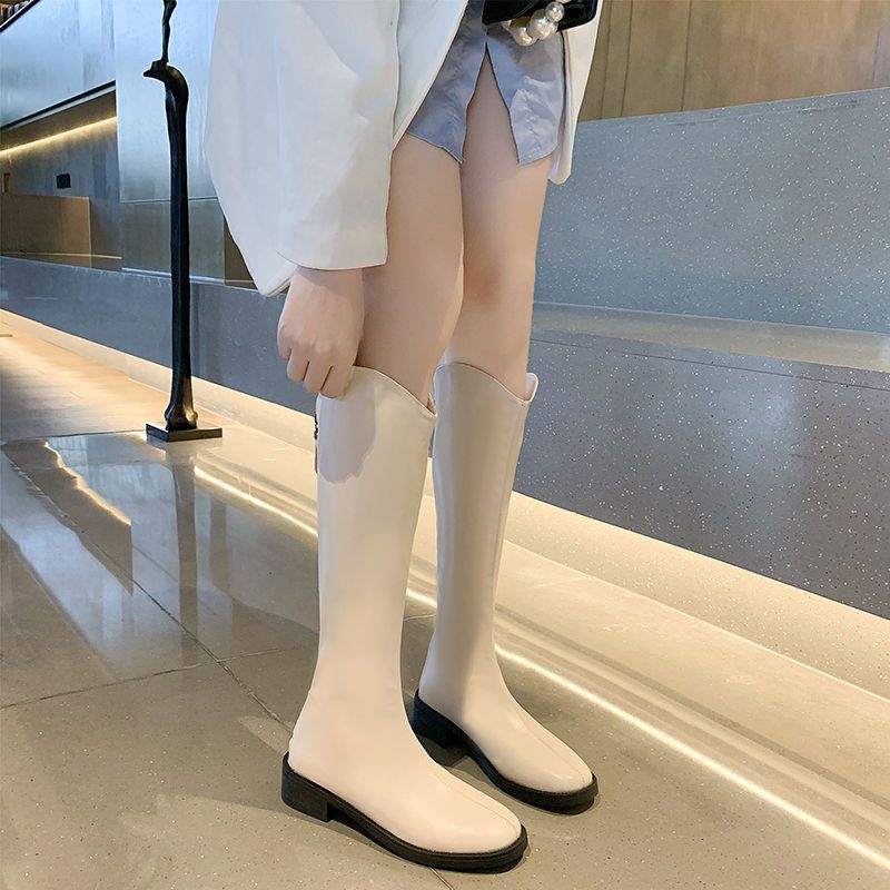 Long Boots for Women, Large Sizes 41 to 43, Knee-High Riding Boots, New Thick-Leg Wide-Calf Brown Boots for Wide Legs