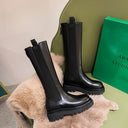 New Style Chimney Boots, Women's 2025 Autumn and Winter Single Boots, High Knight Boots, Thick Soles, Over-The-Knee Boots
