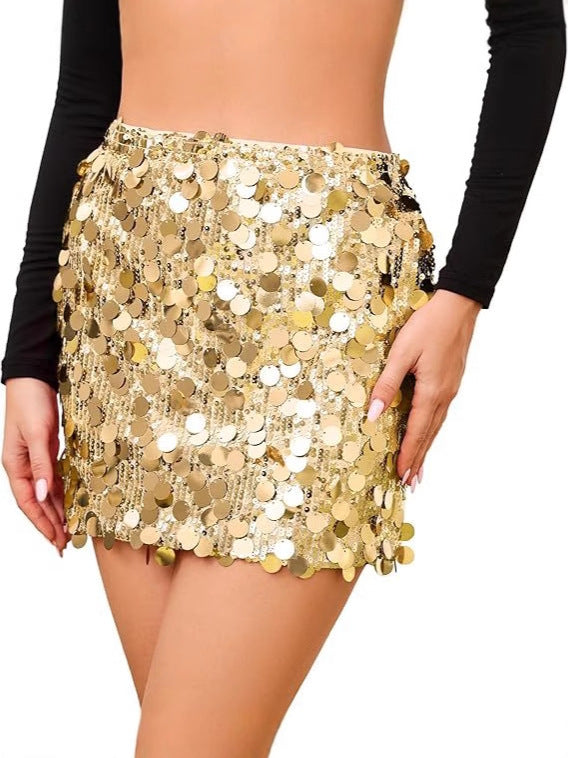 2025 Women's Sequin Dress Stretch Tight Mini Dress Sexy Sparkling Dress Glitter Dress Evening Party