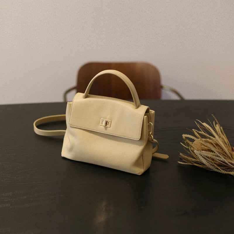 Soft Leather Women's Crossbody Bag for Work, Small Handbag with a High-End Feel, 2026 New Model, Trendy This Year, Textured Handbag