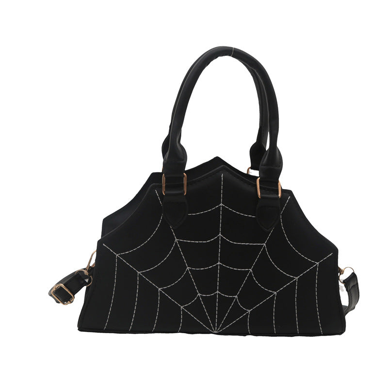 2025 New Fashion Spider Web Handbag Funny Stylish Ins Shoulder Bag Simple Embroidery Stylish Crossbody Bag
