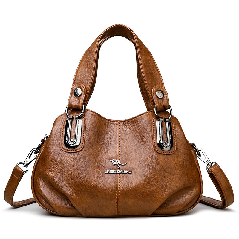 Handbag Women's Summer New Women's Shoulder Crossbody Bag Fashionable All-match Middle-aged and Elderly Mother's Hand Bag Small Satchel