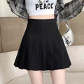 High-Waisted A-Line Slimming Pleated Skirt Versatile Short Skirt for Women, College Style Korean Version Solid Color Anti-Exposure Skirt Wholesale