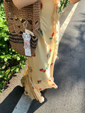 [3.7 10: 00 a.m.] im dress to Twilight Rose Garden ~ V Collar Ruffled Flower Chiffon Holiday Feeling