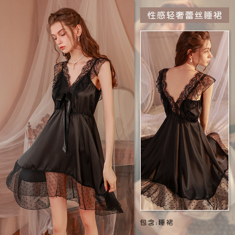Factory Net red autumn and winter pure desire wind jumpsuit pajamas women sexy temptation large size home clothes wholesale a generation of hair