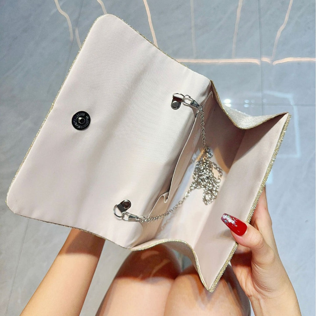 New Cross-border Foreign Trade Bow Handbag Wedding Bridesmaid Pleated Bag Banquet Dress Crossbody Evening Bag