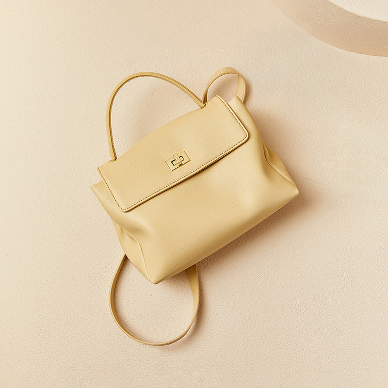 Soft Leather Women's Crossbody Bag for Work, Small Handbag with a High-End Feel, 2026 New Model, Trendy This Year, Textured Handbag