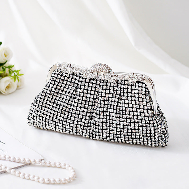 Celebrity Evening Bag Women's Diamond Clutch with Cheongsam Dress Handbag Fashion Rhinestone Banquet Bag Crossbody Bag