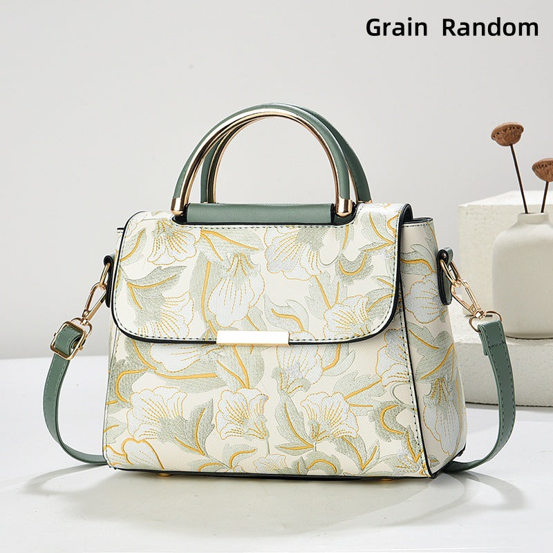 Cross-border Waterproof Small and Exquisite Handbag Popular Guofeng Women's Handbag Vintage All-match Single Shoulder Crossbody Small Square Bag
