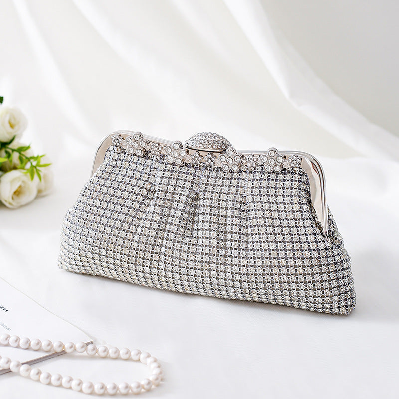 Celebrity Evening Bag Women's Diamond Clutch with Cheongsam Dress Handbag Fashion Rhinestone Banquet Bag Crossbody Bag