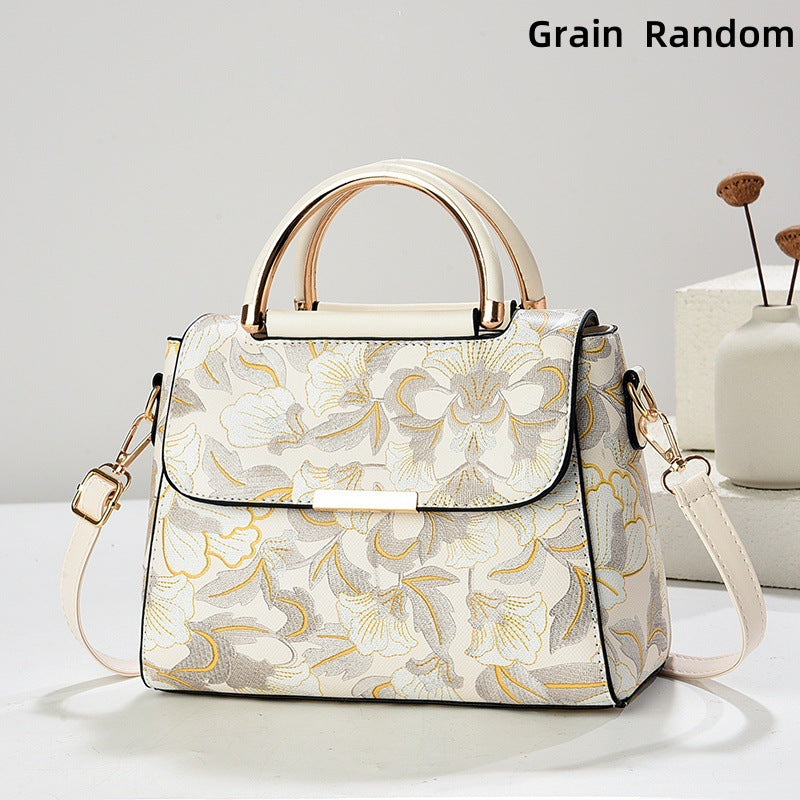 Cross-border Waterproof Small and Exquisite Handbag Popular Guofeng Women's Handbag Vintage All-match Single Shoulder Crossbody Small Square Bag