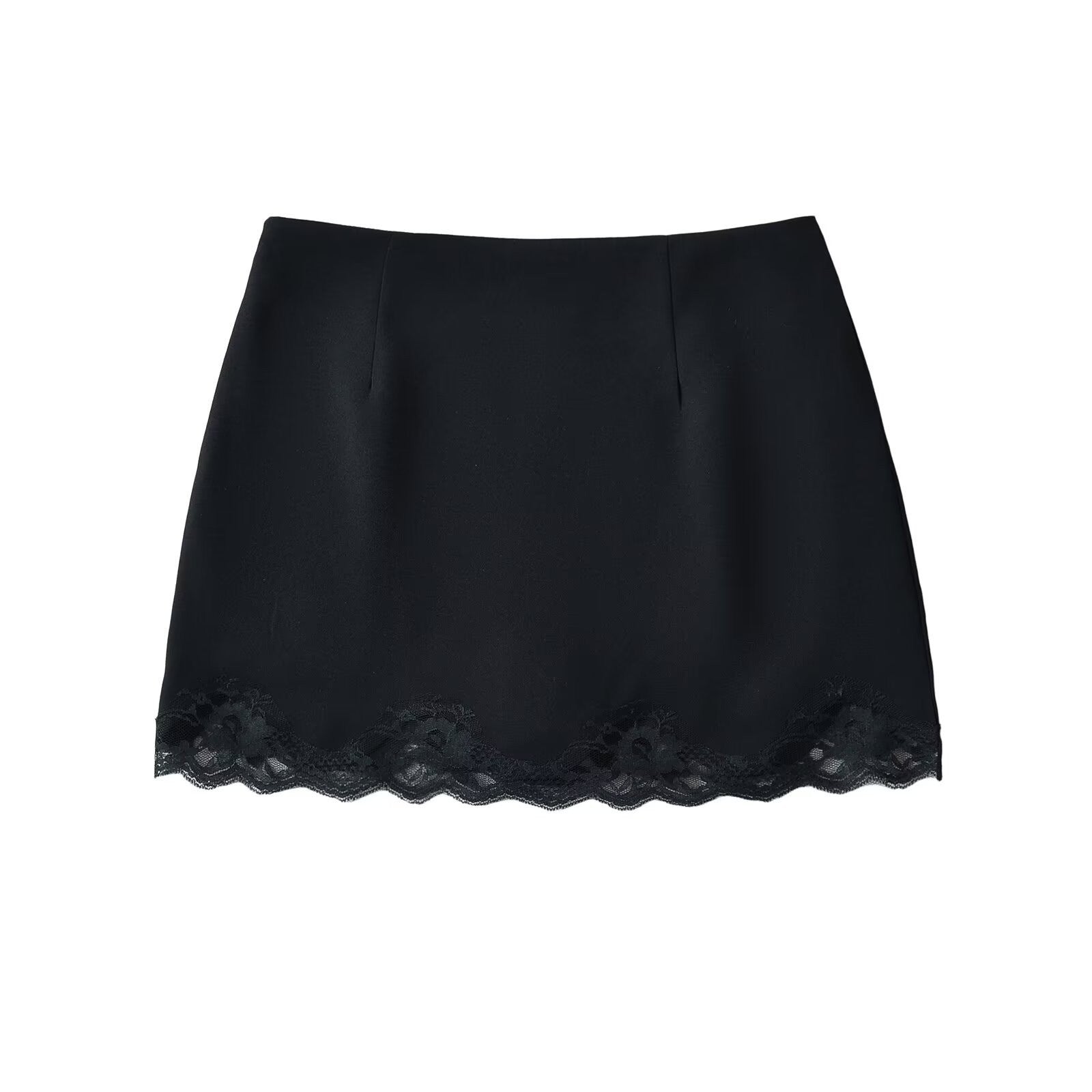 Pure Spice Girl Lace Tight Hip Skirt Summer New Side Zipper Anti-running Mini Skirt