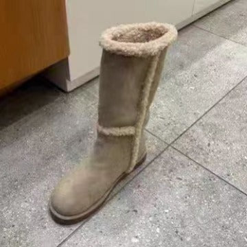 Thickened Warm Women's Long Boots, High-Top Snow Boots, Women's Shoes, Non-Slip and Wear-Resistant, Amazon Wish Long Boots, Versatile Thick-Soled