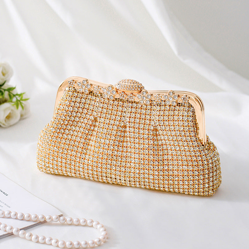 Celebrity Evening Bag Women's Diamond Clutch with Cheongsam Dress Handbag Fashion Rhinestone Banquet Bag Crossbody Bag