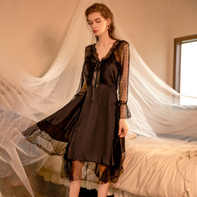 Factory Net red autumn and winter pure desire wind jumpsuit pajamas women sexy temptation large size home clothes wholesale a generation of hair