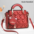 [Foreign Trade Women's Bag] Soft Surface Embossed Handbag Casual Messenger Bag Women's Shoulder Fashion Easiest for Match Handbag