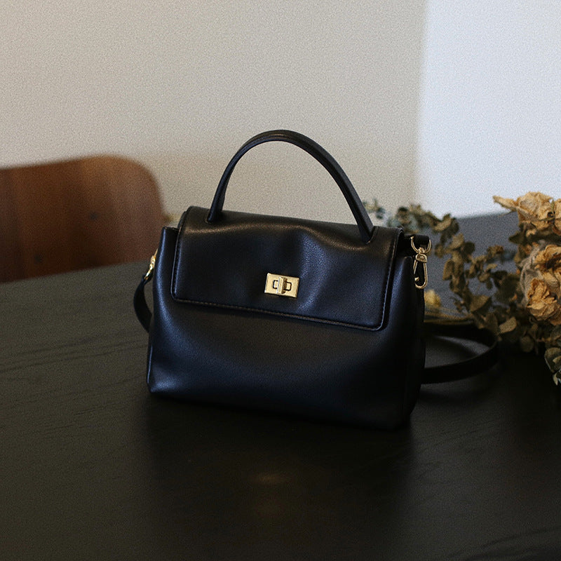 Soft Leather Women's Crossbody Bag for Work, Small Handbag with a High-End Feel, 2026 New Model, Trendy This Year, Textured Handbag