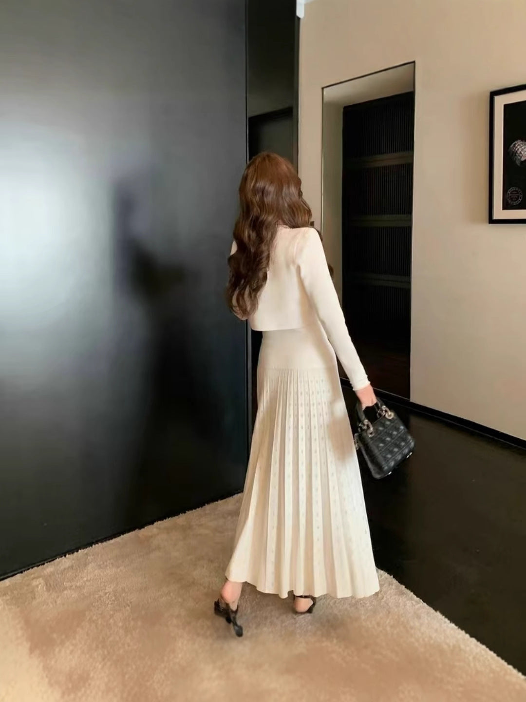 M2026 Spring and Summer New Cross-Border Foreign Trade Women's Clothing French European and American Style Elegant Sleeveless Long Dress Knitted Dress