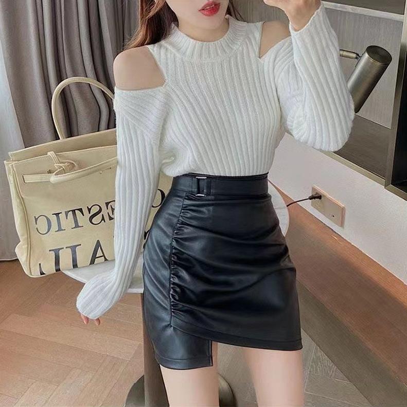 Leather Mini Skirt for Women, Autumn 2024