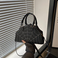 2025 New Fashion Spider Web Handbag Funny Stylish Ins Shoulder Bag Simple Embroidery Stylish Crossbody Bag