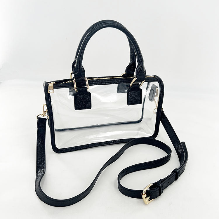 European and American Concert Jelly Transparent Bag Handbag Boston Pillow Bag Crossbody Bag Cross-Border Amazon Best-Selling Bag