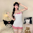 Sexy Pajamas Cute Bear Nightdress suit Plush Christmas Backless Maid Dress Temptation-Free Nightclub Hip Dress