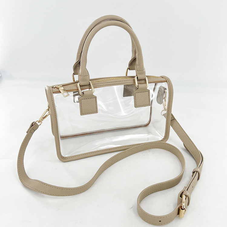 European and American Concert Jelly Transparent Bag Handbag Boston Pillow Bag Crossbody Bag Cross-Border Amazon Best-Selling Bag